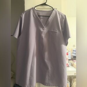 Light Purple V-Neck Scrub Top